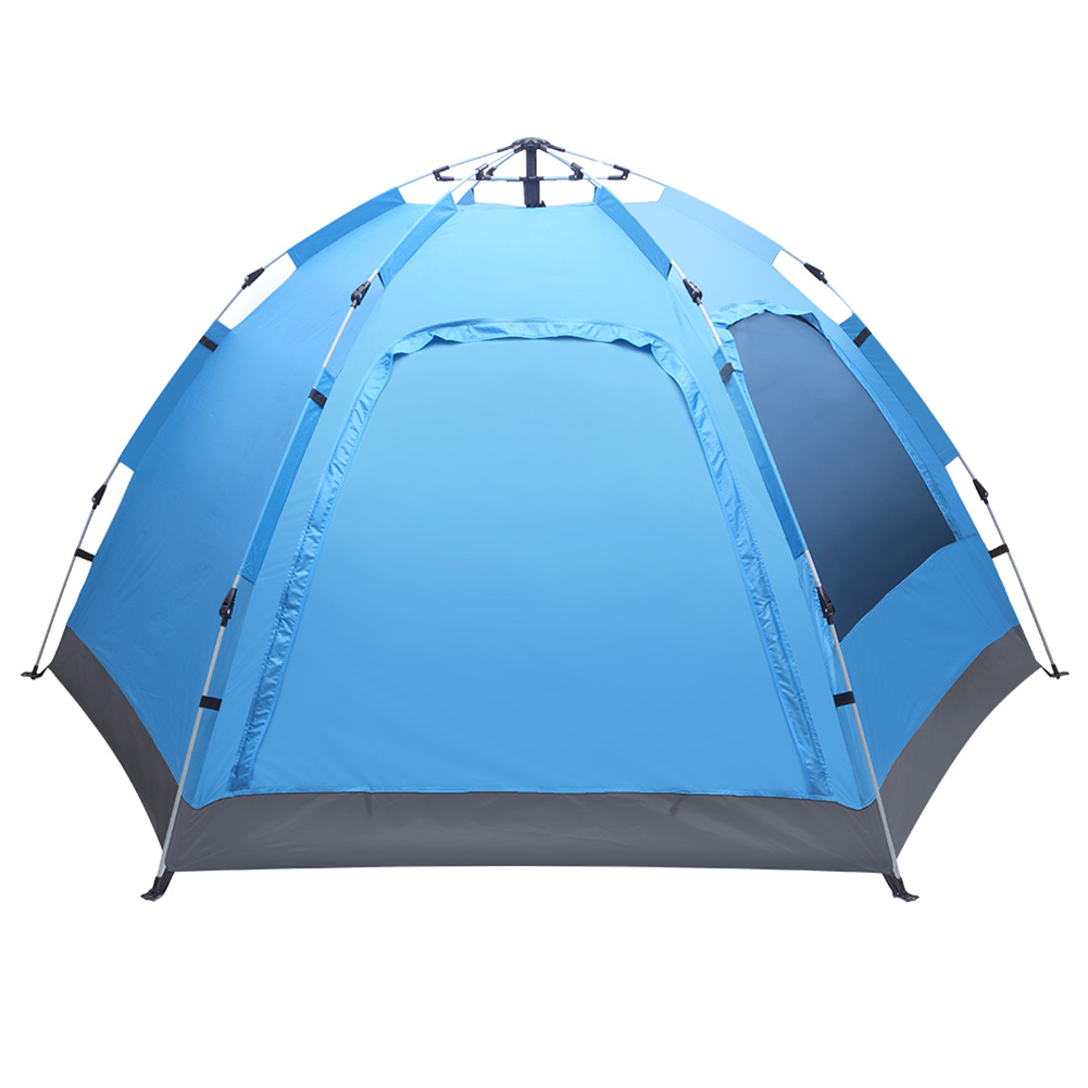 Cheap Goat Tents Camping Tent Waterproof Six sided Single layer Double door Double window Hydraulic Tent For Outdoor Hiking Travel   